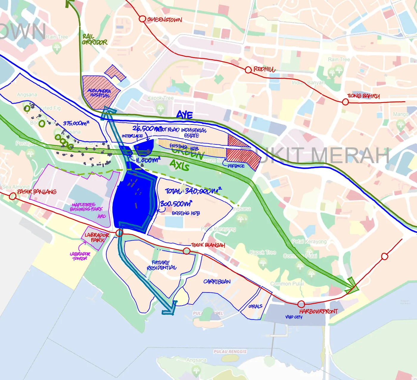 Map of the July 2026 HDB proposal, with the development area drawn across Gillman Forest